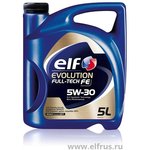 Масло моторное ELF Evolution Fulltech FE 5W-30 синтетическое 5 л 194908