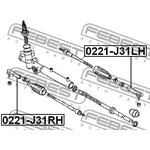 0221-J31LH, 0221-J31LH_наконечник рулевой левый!\ Nissan Teana J31 03