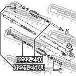 0222-z50, ТЯГА РУЛЕВАЯ (NISSAN MURANO Z50 2002-2007) FEBEST