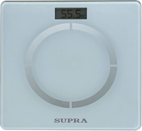 Фото 1/6 Напольные весы Supra BSS-2055B, до 180кг, цвет: белый