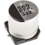 EEE-FPE561UAP, 560uF 25V 20% (10 X 10.2mm) SMD 0.08 Ohm 850mA 2000h