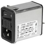 3-102-854, Filtered IEC Power Entry Module, 6 А, 250 В AC
