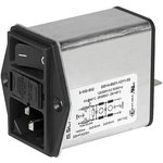 3-105-326, Filtered IEC Power Entry Module, 10 А, 250 В AC