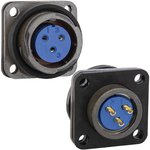 Разъем (цилиндрический соединитель) FQ18-3ZK розетка, контакты 3P, B21, на блок ...