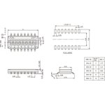 DHN-06-T-V, DIP переключатель 6 поз. SMD 1.27мм (NHDS-06)