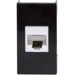 45238, RJ-45 socket category 5E Viva 1 module black