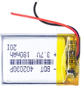 Аккумулятор универсальный BDT 4x20x30 мм 3.8V 180mAh Li-Pol (2 pin)