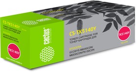 Фото 1/6 Картридж лазерный Cactus CS-TK5140Y TK-5140Y желтый (5000стр.) для Kyocera Ecosys M6030cdn/ M6530cdn/P6130cdn