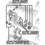 0274-TA60F-KIT, Втулка направляющая суппорта тормозного переднего комплект