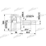 PCV1082, ШРУС наружн к-кт 23x56.3x25 RENAULT: 18 78 - 86, 18 Variable 79 - 86 ...