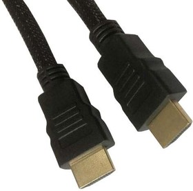 Фото 1/4 Кабель аудио-видео Buro HDMI (m) - HDMI (m) , ver 1.4, 2м, GOLD, ф/фильтр, черный [hdmi-v1.4-2mc]