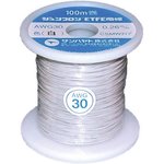 AWG30-100-W, JUNFLON Series White 0.05 mm² Hook Up Wire, 30 AWG, 100m ...
