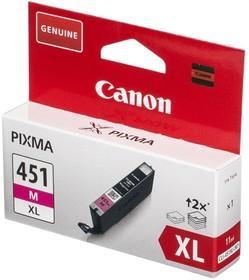 Фото 1/10 Картридж струйный CLI-451XLM (6474B001) для Canon PIXMA iP7240, MG5440, 6340, Пурпурный, 660стр.