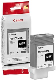Фото 1/10 Canon PFI-107MBK 6704B001 Картридж для iPF680/685/770/780/785, Черный матовый, 130ml