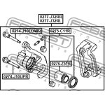 0277-J32RL, Суппорт тормозной задний левый