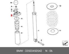 33503450542, Верхняя опора амортизационной стойки