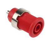 49.7049-22, Red Female Banana Socket, 4 mm Connector, Solder Termination, 24A ...