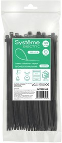 Systeme Electric Стяжка кабельная 200х3.6 Чёрная (100шт)