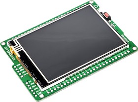 Фото 1/7 MIKROE-607, MIKROE-607, mikromedia for PIC18F 2.8in TFT Color Display Development Board With PIC18F87J50 for