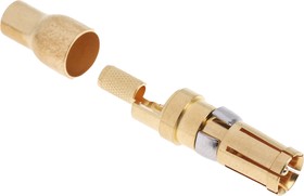 Фото 1/4 Female Solder D-Sub Connector Coaxial Contact, Gold over Nickel Coaxial