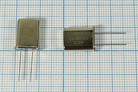 Кварцевый резонатор 11059,2 кГц, корпус HC49U, нагрузочная емкость 30 пФ, точность настройки 30 ppm, стабильность частоты 100/-55~125C ppm/C