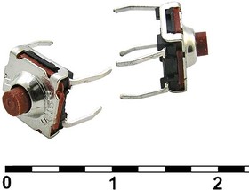 WS050S-180AR, Тактовая кнопка пылевлагозащищенная , 7.2х7.2х5 мм, OFF-ON (4Р), IP 67, 50 мА, 12 В, 100 мОм