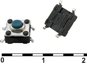 WSTP6245-250AL, Тактовая кнопка пылевлагозащищенная , 6.2х6.2х4.3 мм, OFF-ON (4Р), IP 67, 50 мА, 12 В, 50 мОм