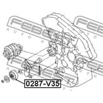Ролик натяжной приводного ремня INFINITI FX45/35/NISSAN 350Z mot.3.5L FEBEST 0287-V35