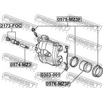 0303-001, Пружина прижимная тормозных колодок | прав/лев |