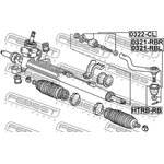 0321-rbl, Наконечник рулевой левый (honda odyssey/shuttle rb1/rb2 2003-2008)