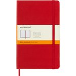 Блокнот Moleskine Classic, 240стр, в линейку, твердая обложка, красный [qp060r]