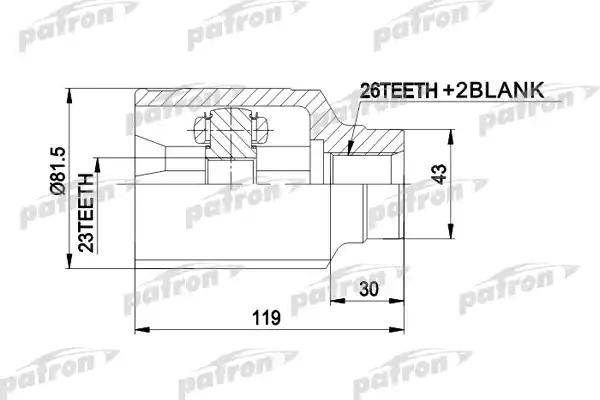 PCV8301 A23 B26 2 D81.5 MAZDA 626 1.8i 16v 2.0i 16v 2.0D 91 XEDOS 6 9 2.0i PATRON