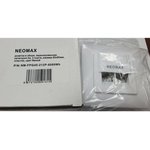 Neomax NM-FPG45-212P-8080Wh розетка в сборе (внутренняя, с рамкой и суппортом), экранированная, кат.5e, 2 порта, размер 80x80 мм, пластик, ц