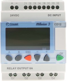 Фото 1/4 88970041, Millenium 3 Series Logic Module, 24 V dc Supply, Relay Output, 8-Input, Analogue, Digital Input