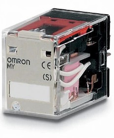 Реле серии MY-S, форма контактов 4PDT, напряжение питания 24 V AC MY4 24AC (S)