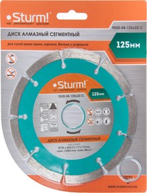 Фото 1/3 9020-04-150x22-C Алмазный диск, сухая резка, сегментный 150мм Sturm!