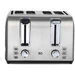 Тостер BQ T2001 Steel-Black, Мощность 1500 Вт, 7 степеней поджаривания ...