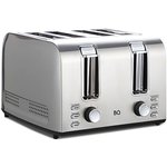 Тостер BQ T2001 Steel-Black, Мощность 1500 Вт, 7 степеней поджаривания ...