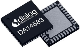 DA14583-01F01AT2, RF System on a Chip - SoC Bluetooth Low Energy 4.2 SoC with integrated 1Mb Flash memory 24 GPIOs in QFN40 and 0.4mm pin pi