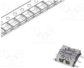 P25SMT103TR, Переключатель: кодирующий переключатель; Пол: 16; 1мкA/20мВDC