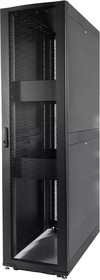 Фото 1/4 Шкаф ЦМО Шкаф серверный ПРОФ напольный 48U (600x1200) дверь перфор., задние двойные перфор., черный, в сборе