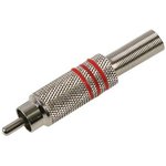 JR1620+S/RD-2/ 2PCS/BAG ROHS, RCA Plug (Nickel/Red)