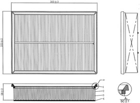 Фото 1/2 SKAF1106, Фильтр воздушный