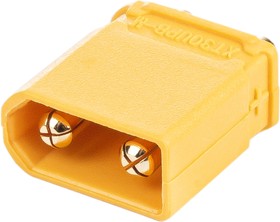 Фото 1/2 XT30UPB30-M.G.Y, Разъем питания штекер на плату вертикальный 2pin 30A