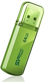 Фото 1/5 Флешка USB Silicon Power Helios 101 64ГБ, USB2.0, зеленый [sp064gbuf2101v1n]