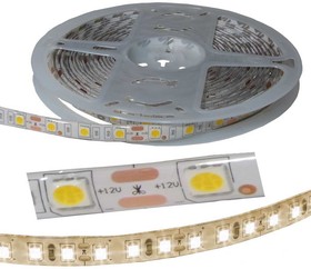 5050 300LED IP65 12V W-WHITE, Светодиодная лента , 5050, 300 LED, IP65, 12 В, цвет белый тёплый, катушка 5 м (цены указаны за 1 м)