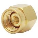 132364, Connector Accessories Male Cap Straight Brass Gold