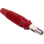 930058101, Red Male Banana Plug, 4 mm Connector, Screw Termination, 16A, 60V dc ...