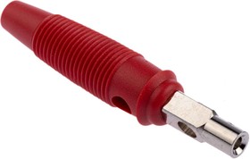 Фото 1/5 930058101, Red Male Banana Plug, 4 mm Connector, Screw Termination, 16A, 60V dc, Nickel Plating