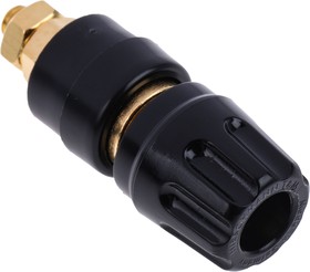 Фото 1/4 930103700, 35A, Black Binding Post With Brass Contacts and Gold Plated - 8mm Hole Diameter